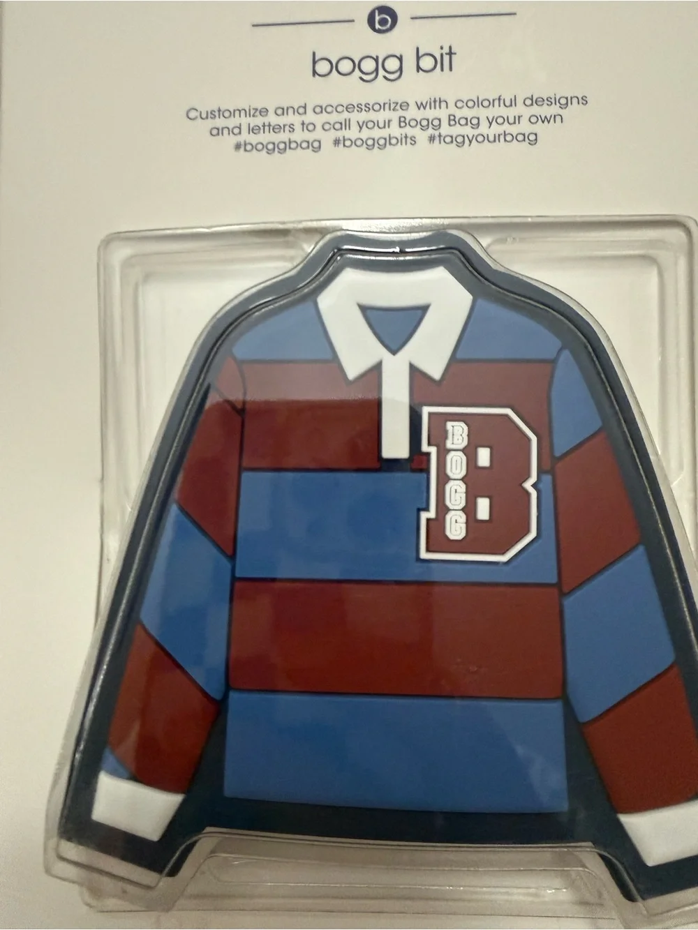 BOGG BAG Men's V-Neck Rugby Sweater Charm - Blue & Maroon